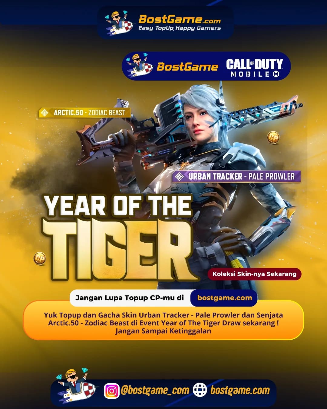 Call Of Duty Mobile : Event Year of The Tiger Draw Telah Hadir Guyss