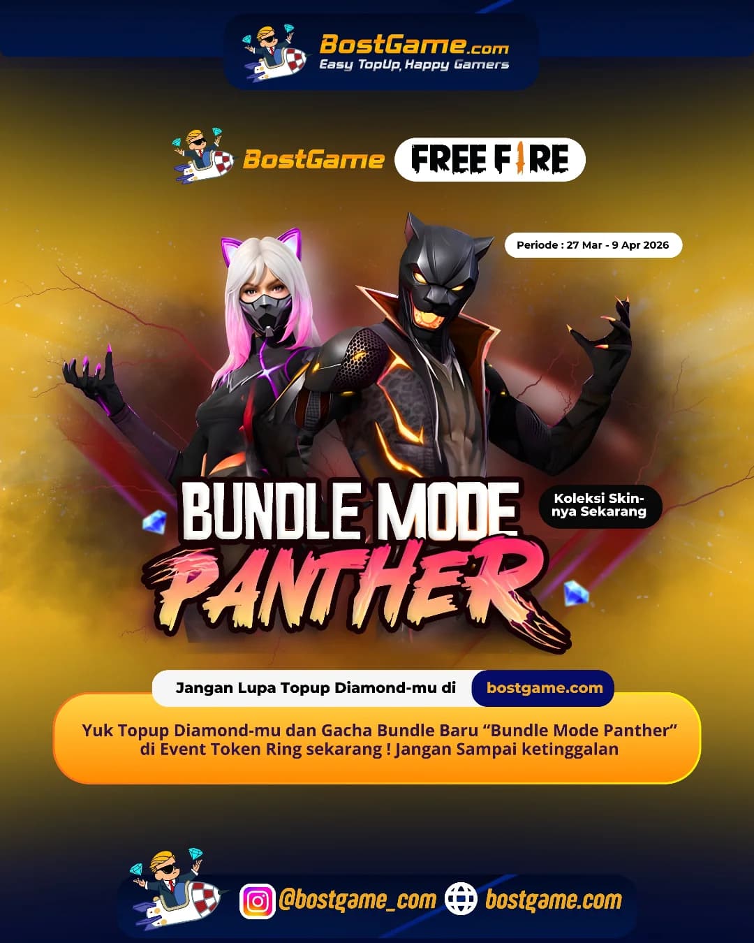 Free Fire : Bundle Terbaru Bundle Mode Panther!