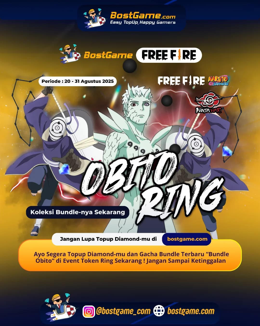 Free Fire : Bundle Terbaru “OBITO” akhirnya mendarat di Free Fire!