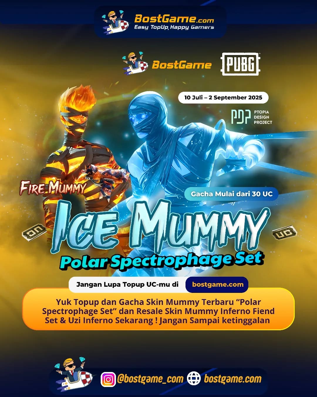 Pubg : Skin Seri PDP Mummy Terbaru : Polar Spectrophage Set  telah resmi mendarat di PUBG Mobile!