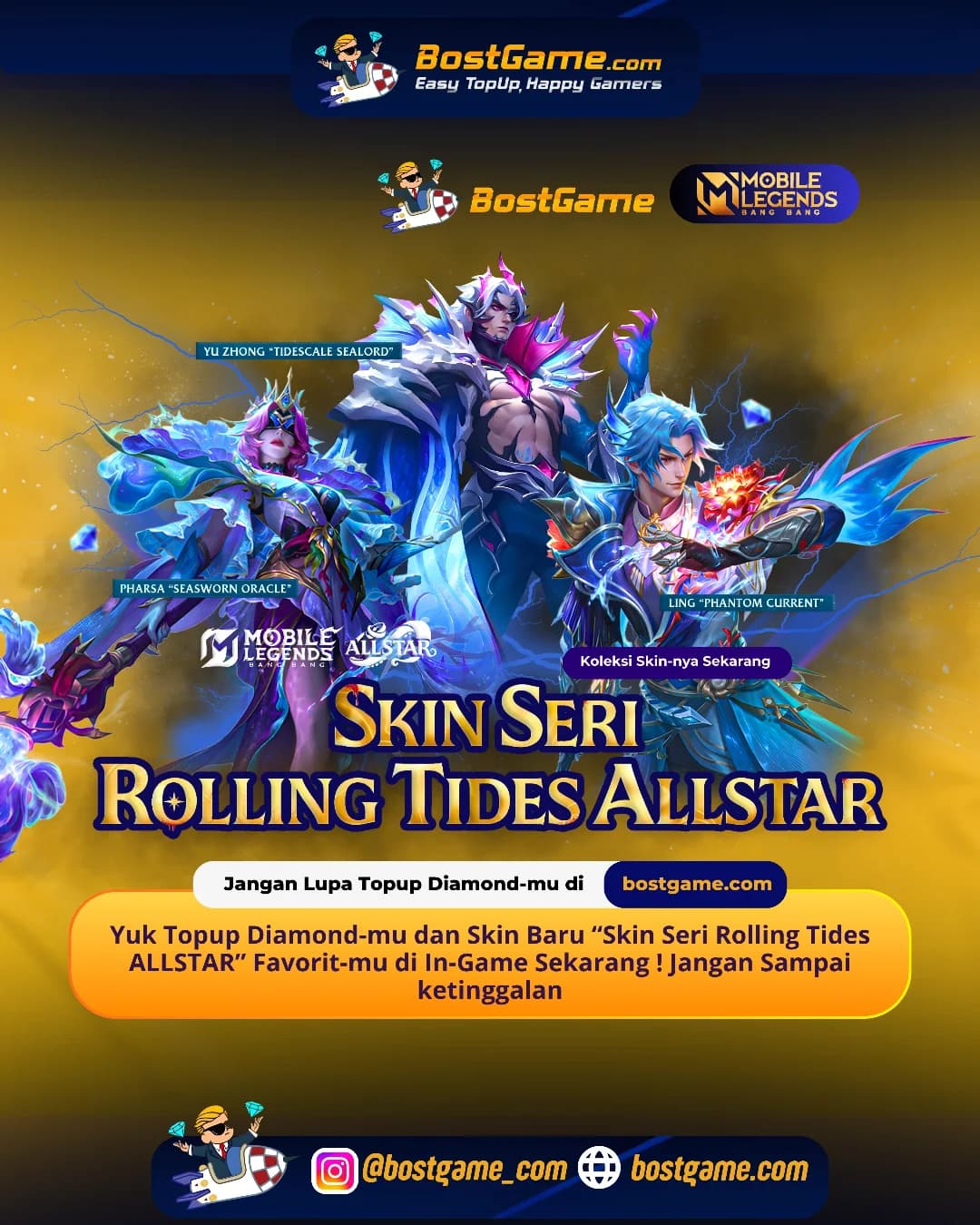 Mobile Legends Bang Bang : ROLLING TIDES ALLSTAR RESMI HADIR!  🫰🏼😍