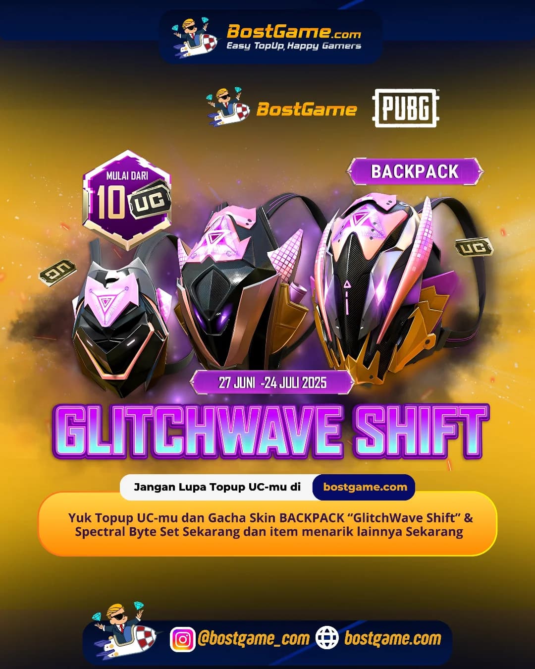 Pubg : SKIN BACKPACK “GlitchWave Shift” & Spectral Byte Set HADIR!