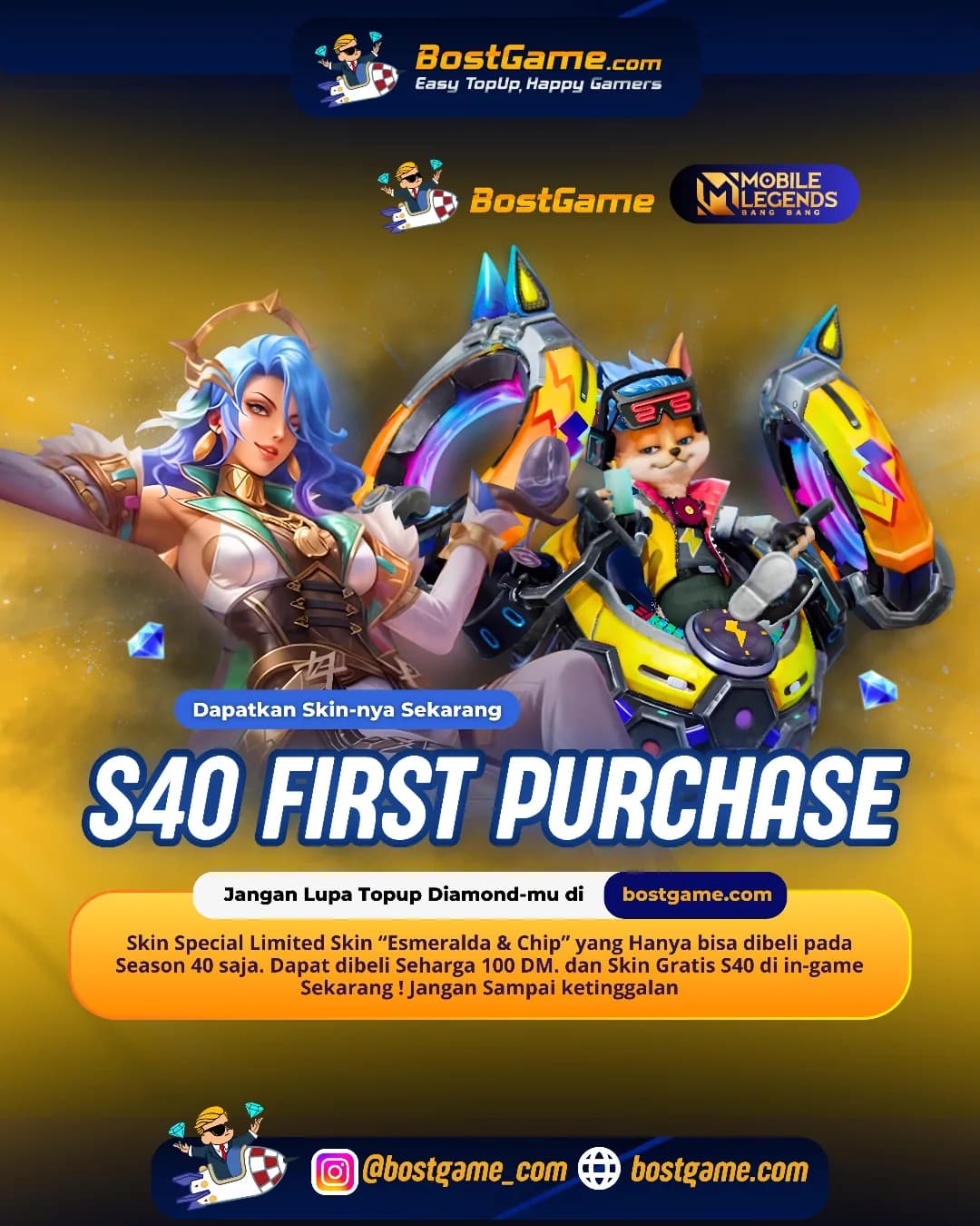Mobile Legends Bang Bang : First Topup Purchase S40 akhirnya mendarat, gengs!