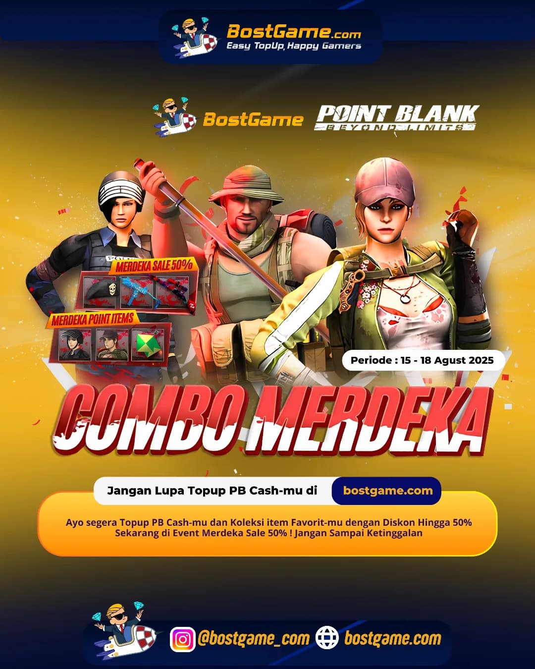 Point Blank : Event Merdeka Sale 50% β Diskon GILA-GILAAN Sampai 50%