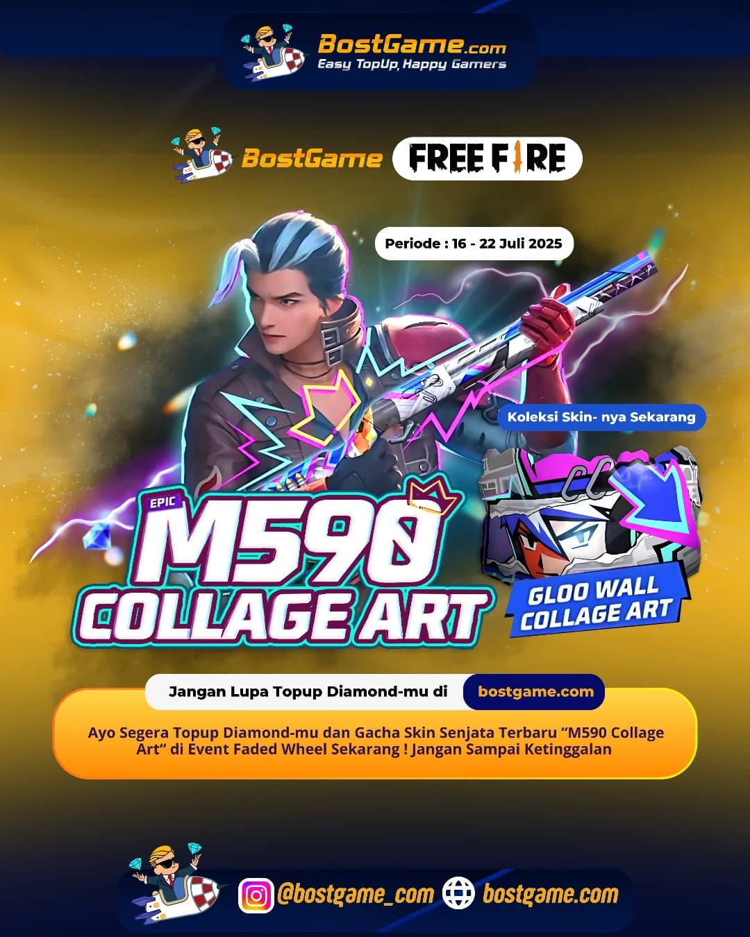 Free Fire : Skin Senjata Terbaru βM590 β Collage Artβ Udah RILIS Guys!