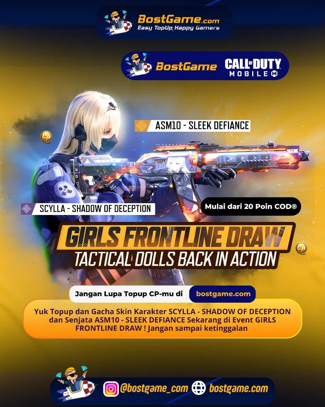 Call Of Duty Mobile : Event GIRLS FRONTLINE DRAW udah mendarat di CODM!