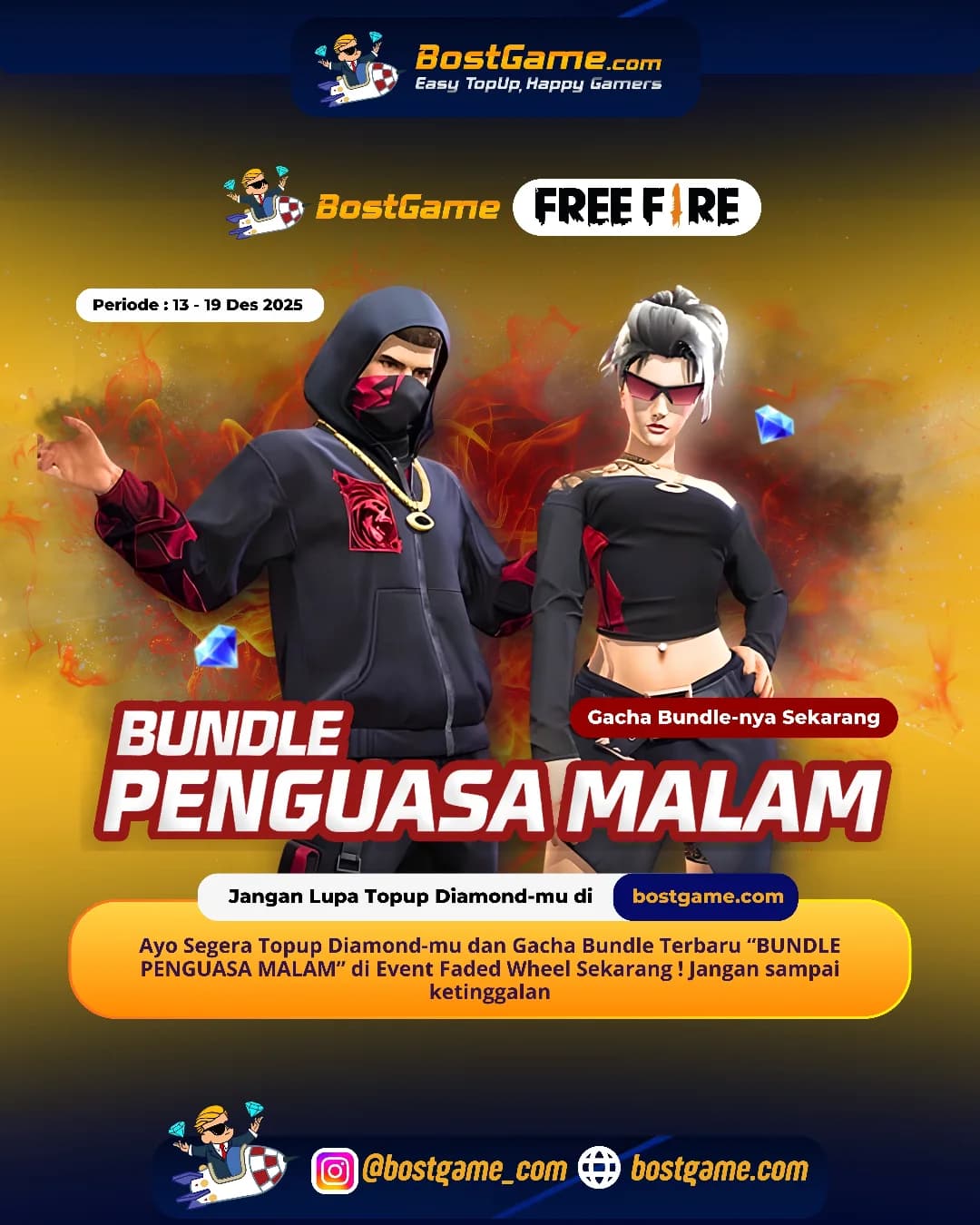 Free Fire : Bundle Terbaru “BUNDLE PENGUASA MALAM” akhirnya hadir, guyss!