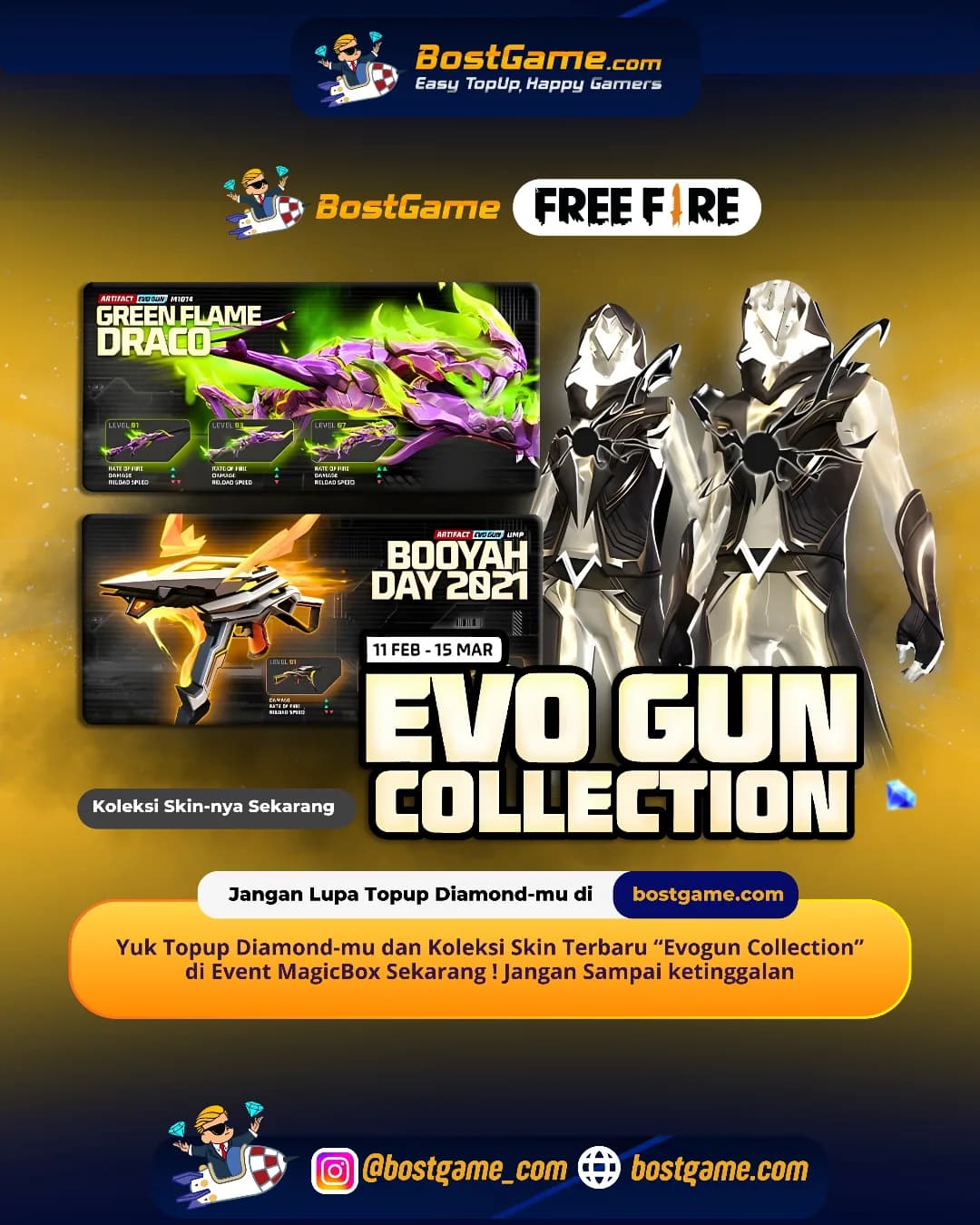 Free Fire : Waktunya upgrade senjata ke level auto GG & auto pamer!