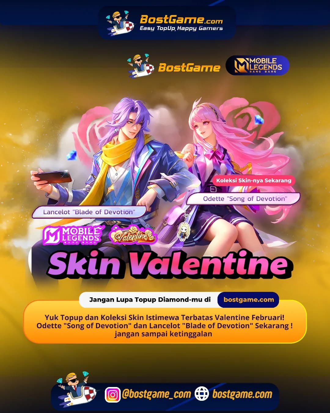 Mobile Legends Bang Bang: SKIN VALENTINE TERBATAS FEBRUARI RESMI HADIR!