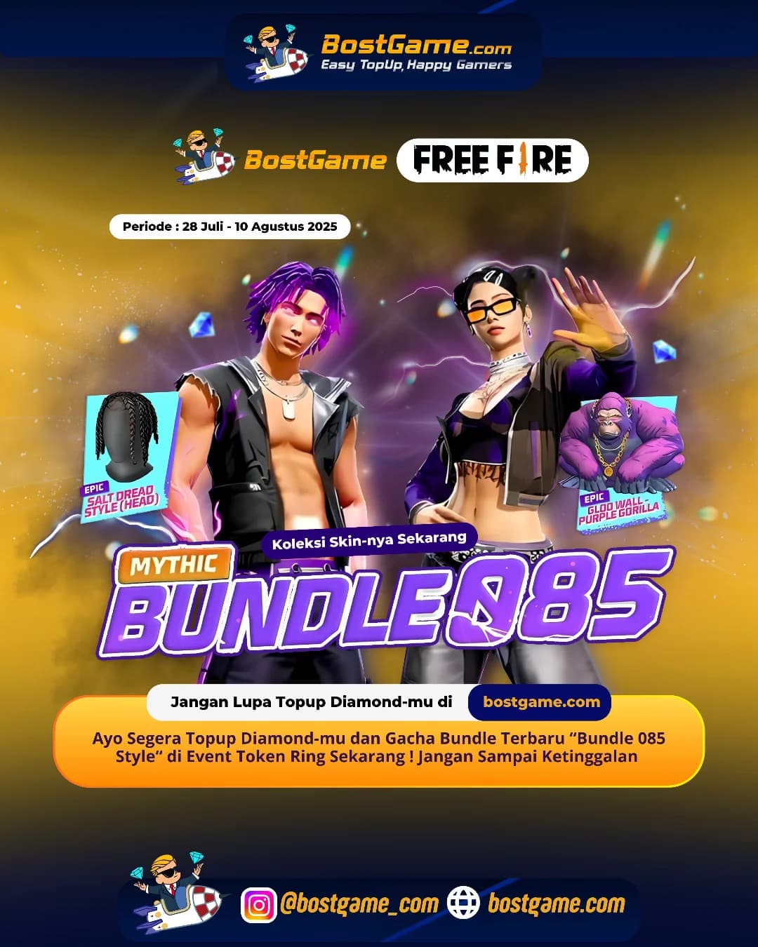Free Fire : Bundle terbaru “Bundle 085 Style” udah resmi hadir nih gengs!