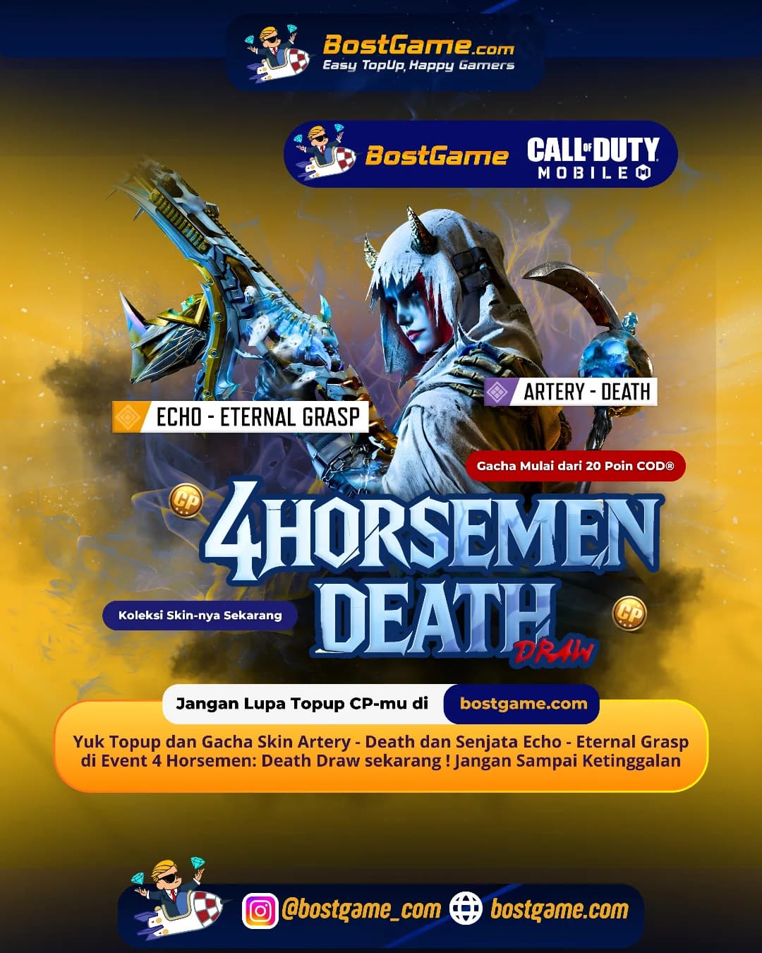 Call Of Duty Mobile: Event 4 Horsemen: Death Draw Telah Hadir Guyss