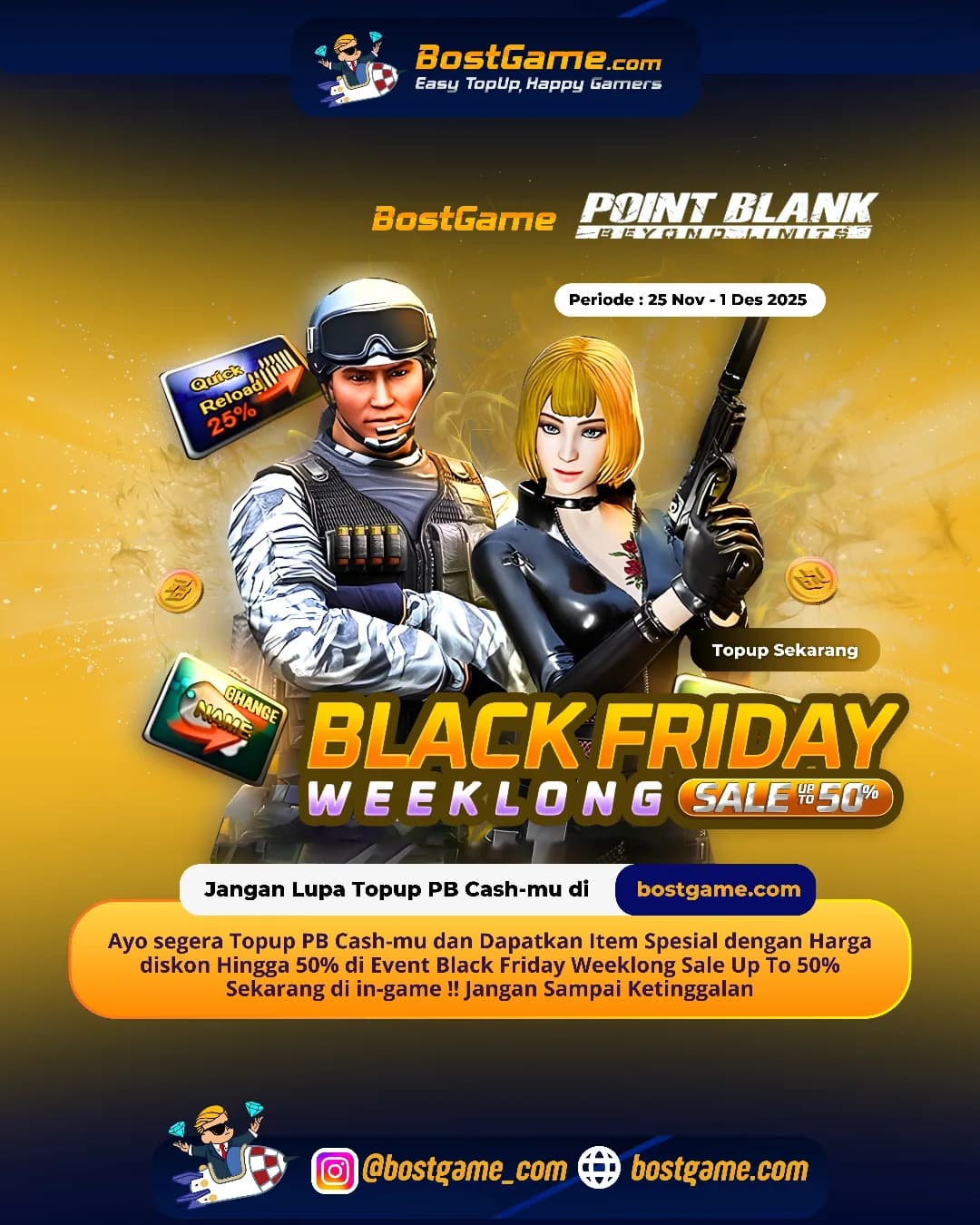 Point Blank : Event Black Friday Weeklong Sale Up To 50% akhirnya mendarat, guyss!