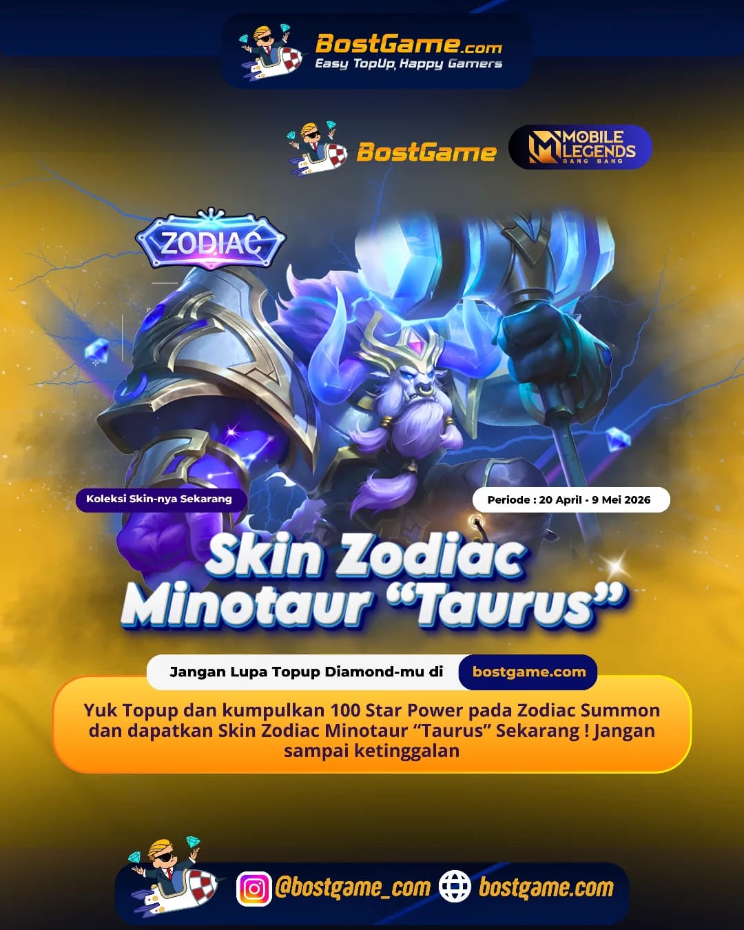 Mobile Legends Bang Bang : Skin Zodiac Taurus “Minotaur” balik lagi! 🔥