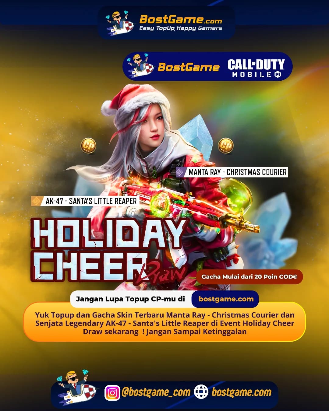 Call Of Duty Mobile : Event Holiday Cheer Draw Telah Hadir Guyss !