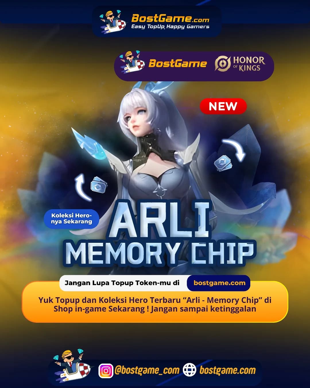 Honor Of Kings: Hero Terbaru “Arli – Memory Chip” akhirnya RESMI HADIR, guyss!