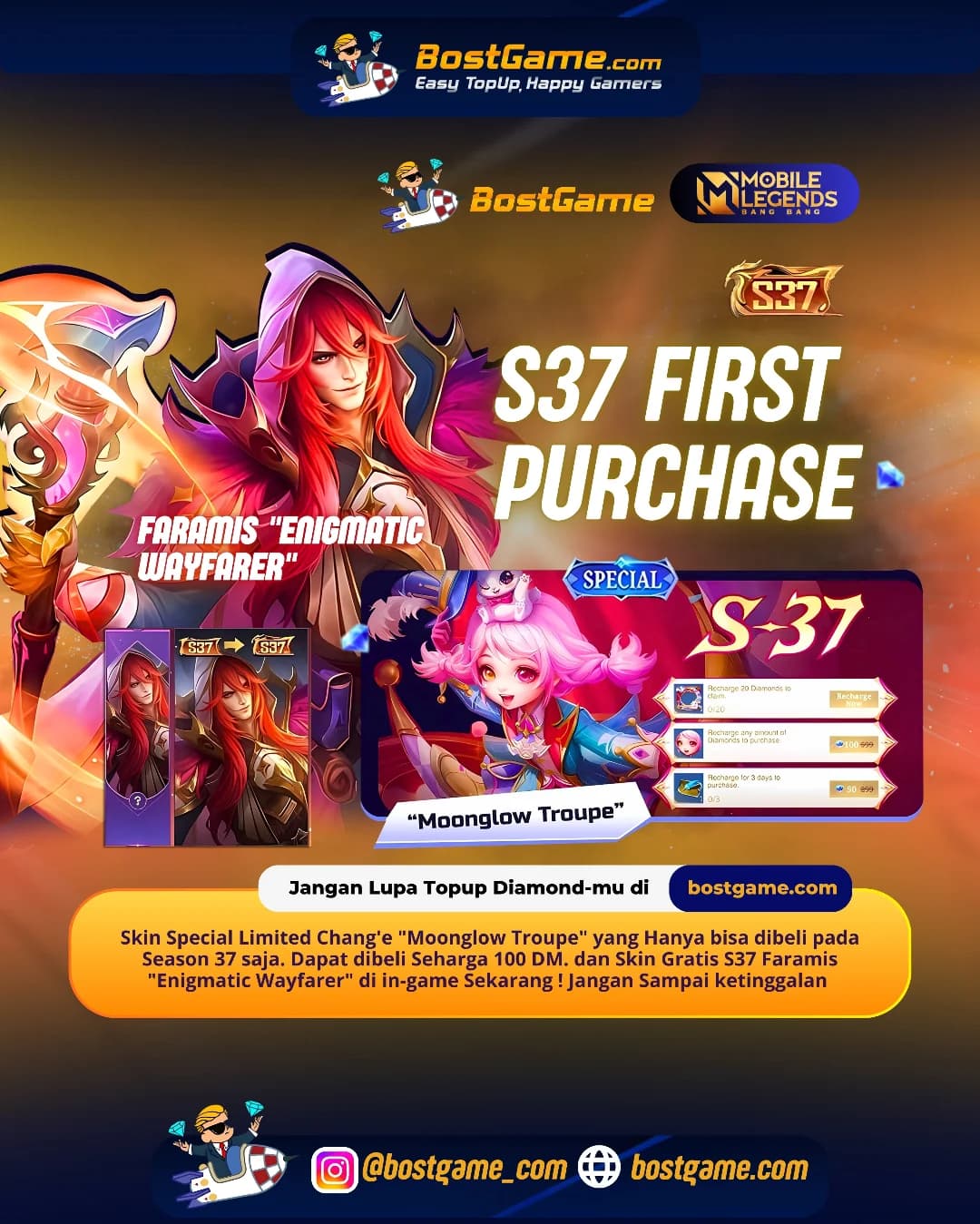 Mobile Legends : First Topup Purchase S37 Telah Hadir Guyss