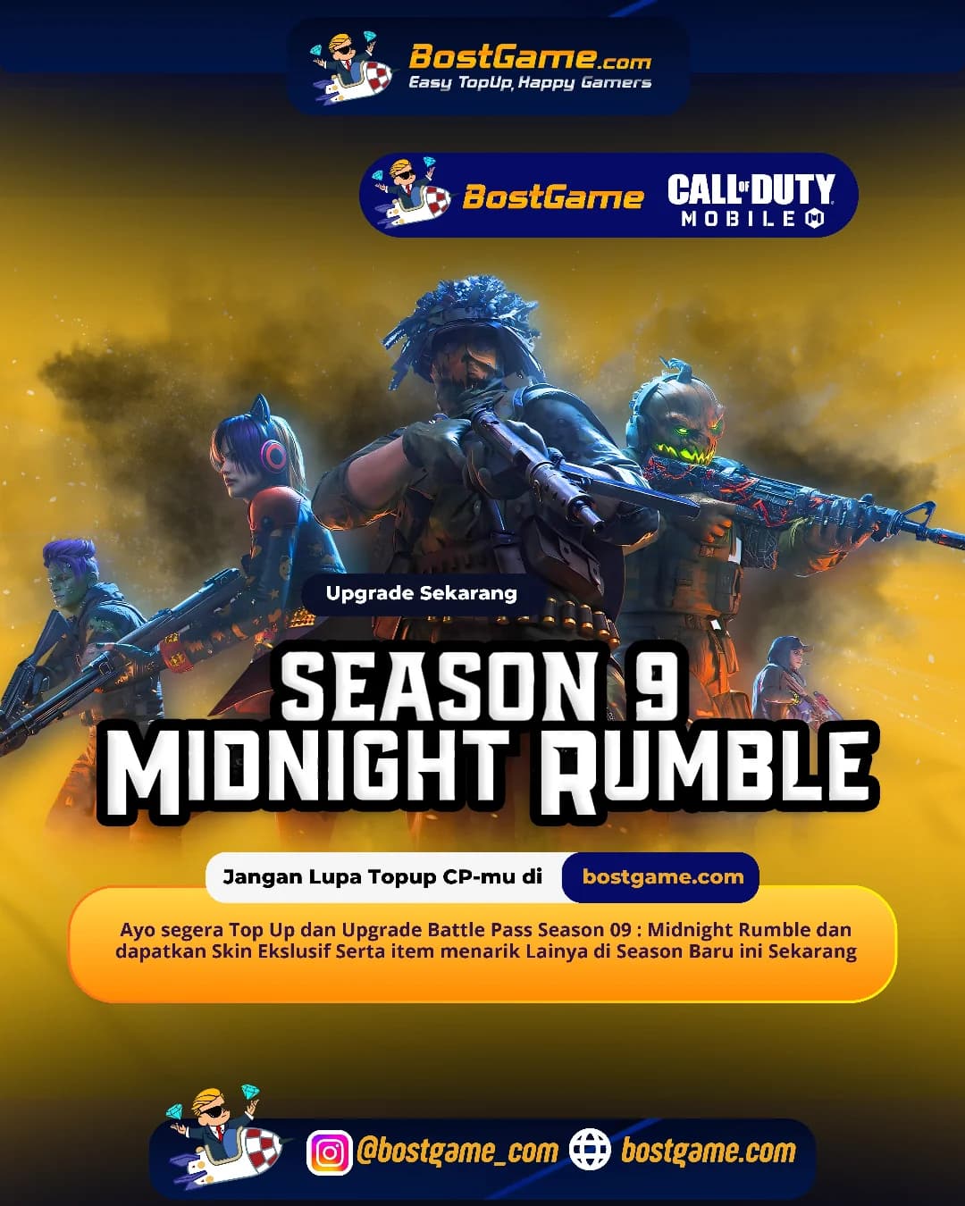 Call Of Duty Mobile : Season 9: Midnight Rumble resmi dimulai, gengs!