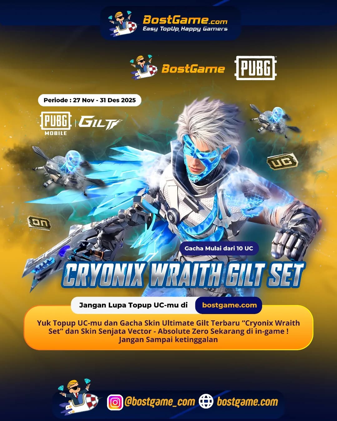 PUBG Mobile : “Cryonix Wraith Set” siap nemenin kamu di battlefield!