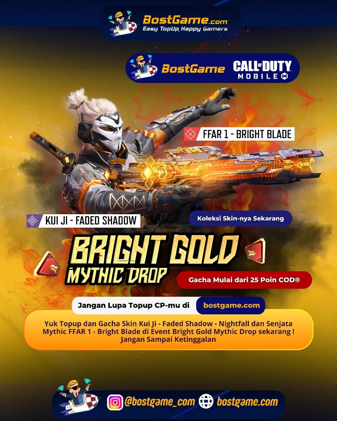 Call Of Duty Mobile : Event Bright Gold Mythic Drop Telah Hadir Guys!