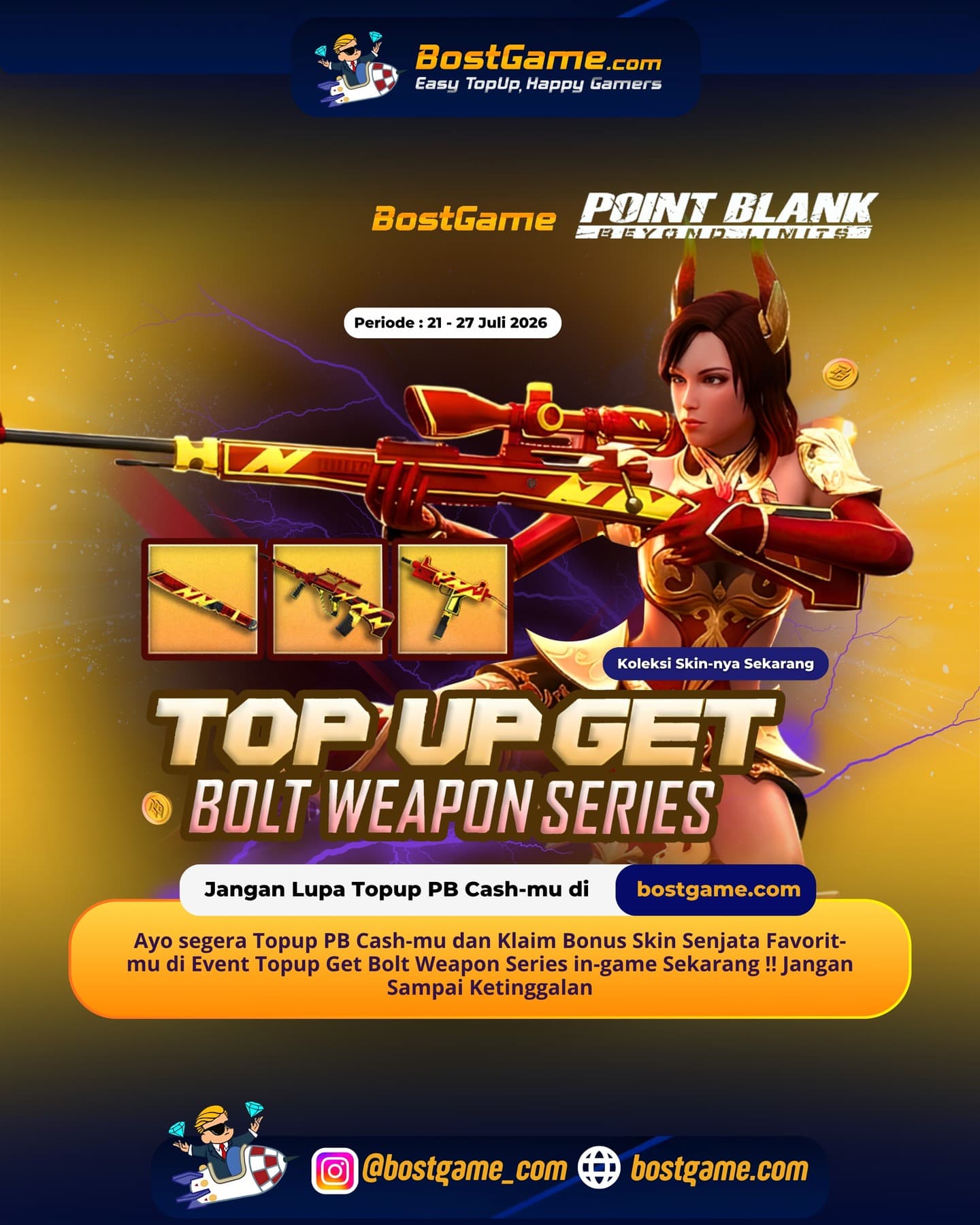 Point Blank : TOPUP GET BOLT WEAPON SERIES RESMI HADIR! π―β‘