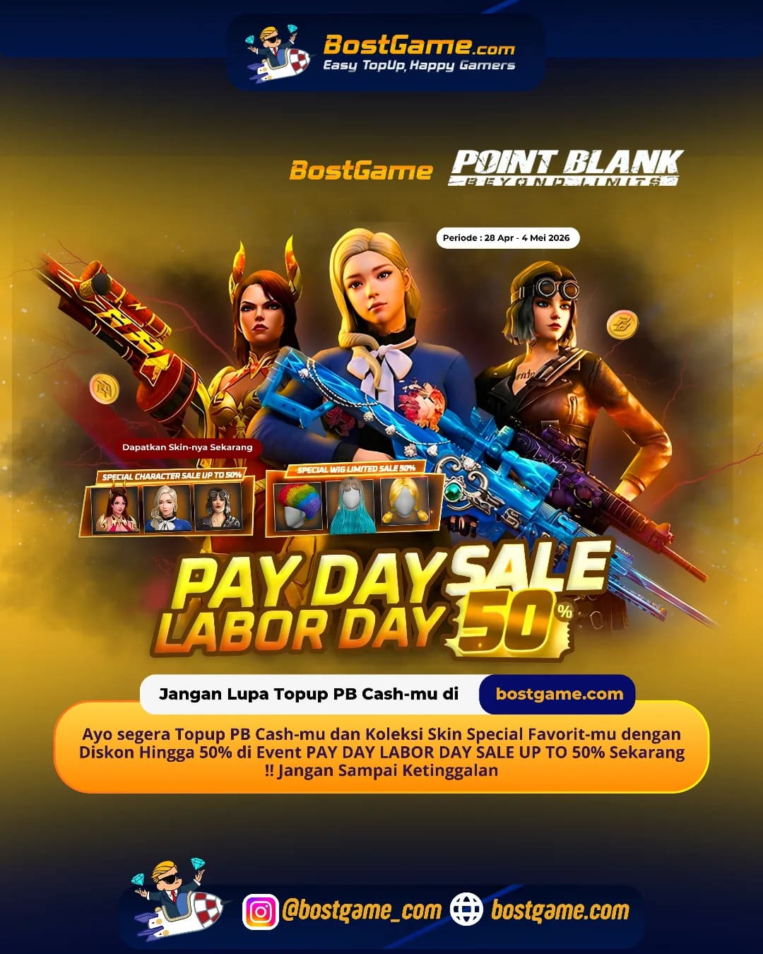 Point Blank : PAY DAY LABOR DAY SALE RESMI HADIR!28 April β 4 Mei 2026