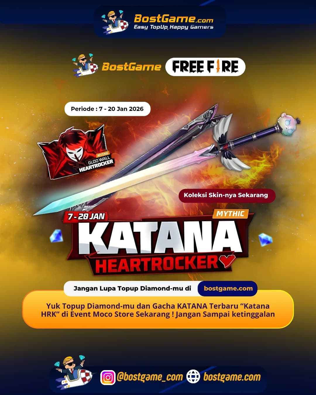 Free Fire : KATANA TERBARU “Katana HRK” akhirnya HADIR, guyss!