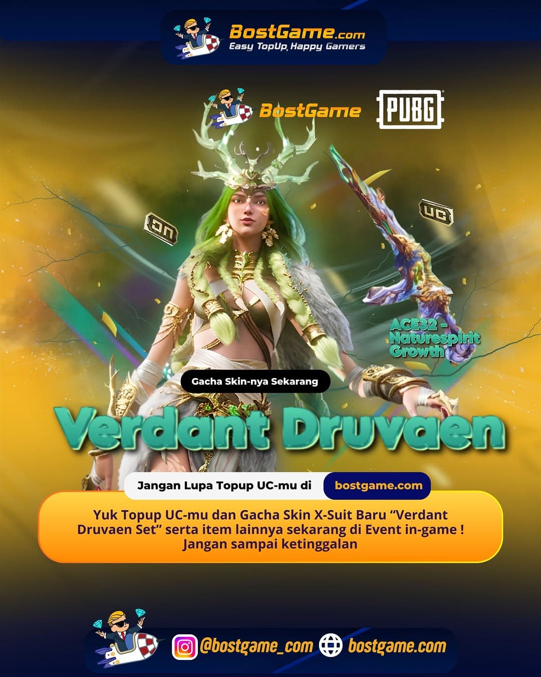 PUBG Mobile : π X-Suit terbaru "Verdant Druvaen Set" resmi hadir di PUBG MOBILE! π