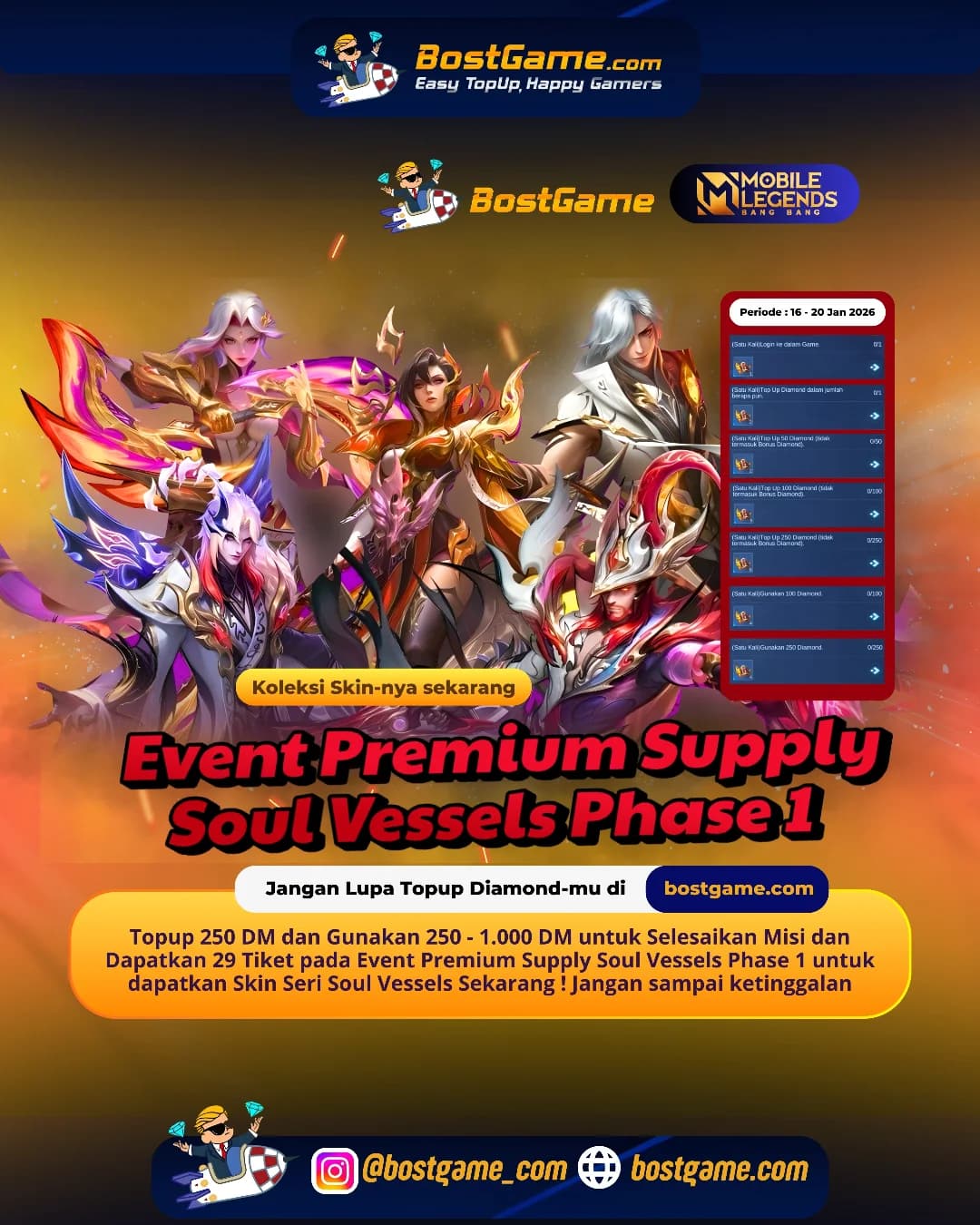 Mobile Legends Bang Bang: Event Premium Supply Soul Vessels Phase 1 resmi hadir Guyss