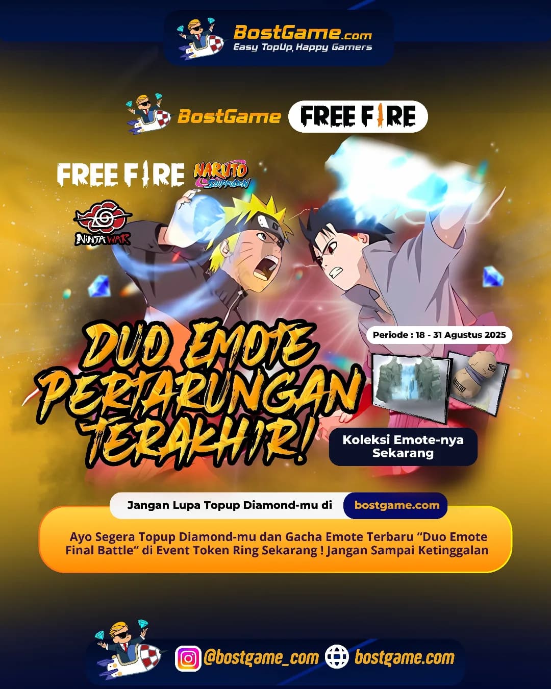 Free Fire : Duo Emote Final Battle hadir!