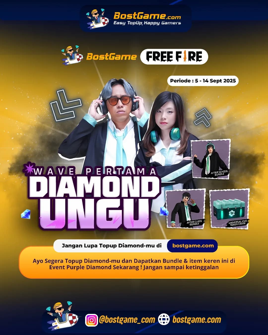 Free Fire : Event Purple Diamond Resmi Hadir, Sobat FF!