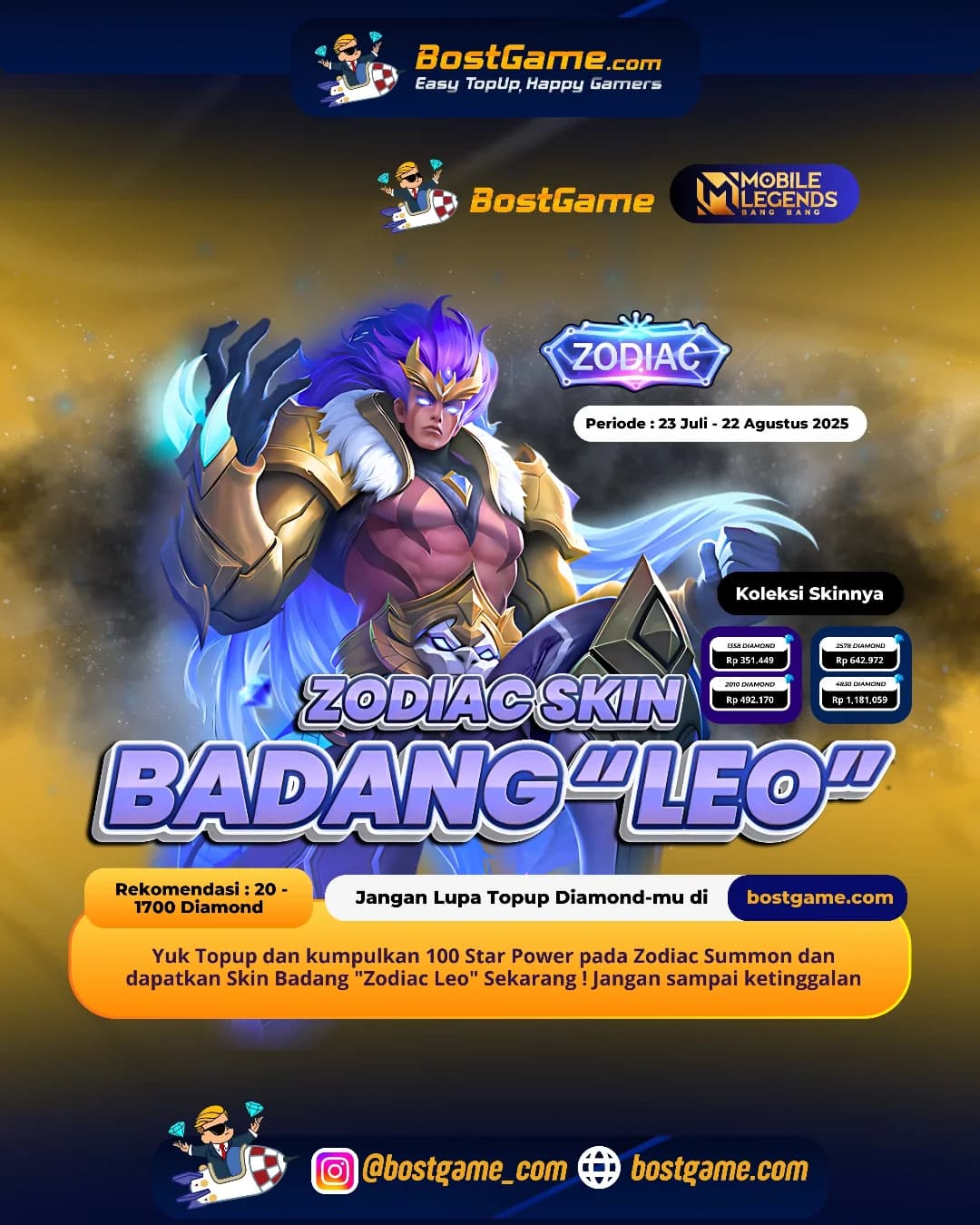 Mobile Legends : Skin Zodiac Leo β Badang balik lagi!