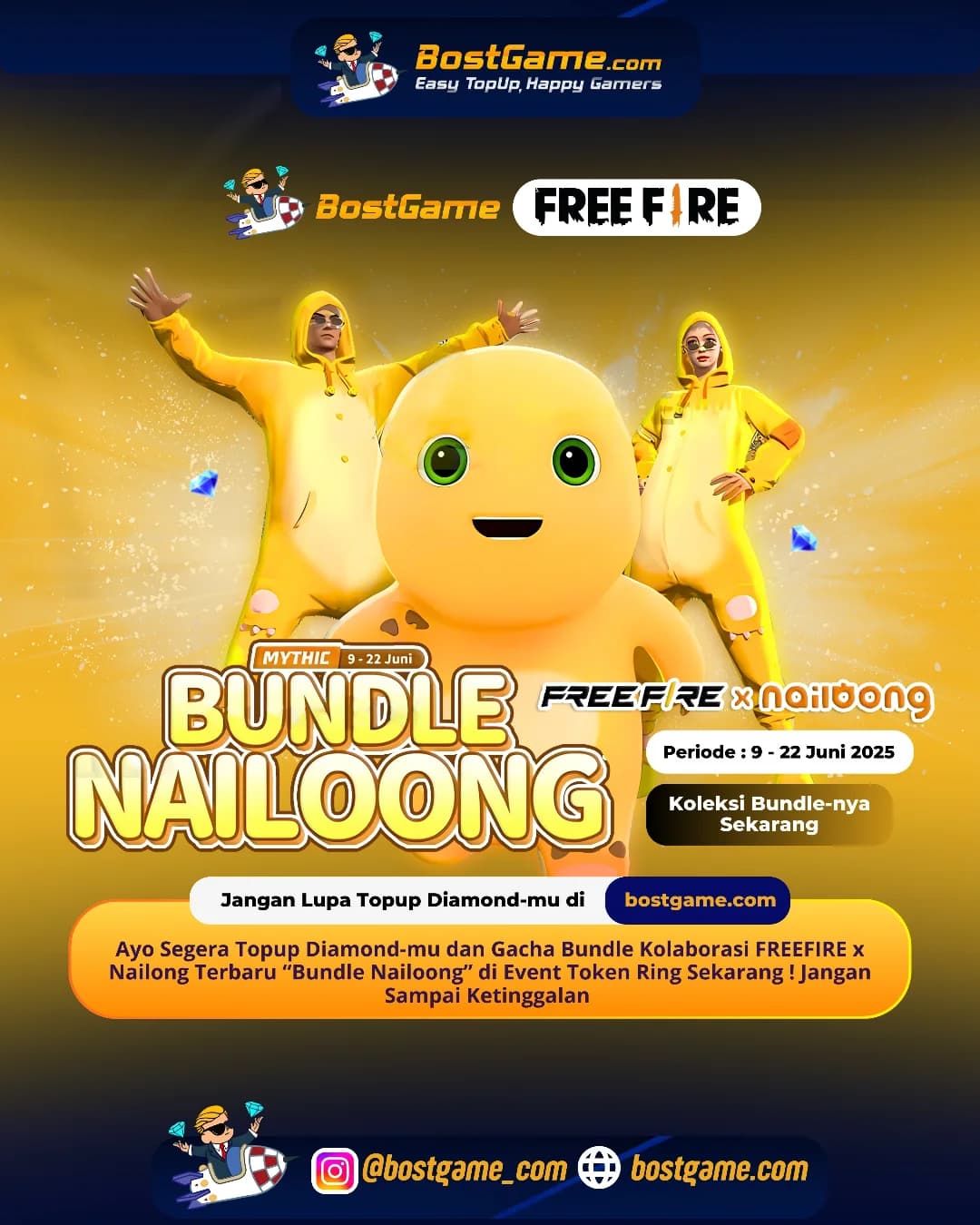 Free Fire : Bundle Kolaborasi FREEFIRE x Nailong AKHIRNYA DATENG JUGAAA!