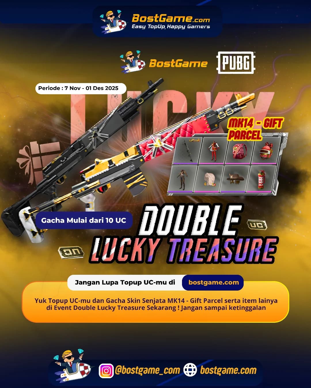PUBG Mobile : Event Double Lucky Treasure is BACK lagi, gengs! Periode 7 Nov - 01 Des 2025