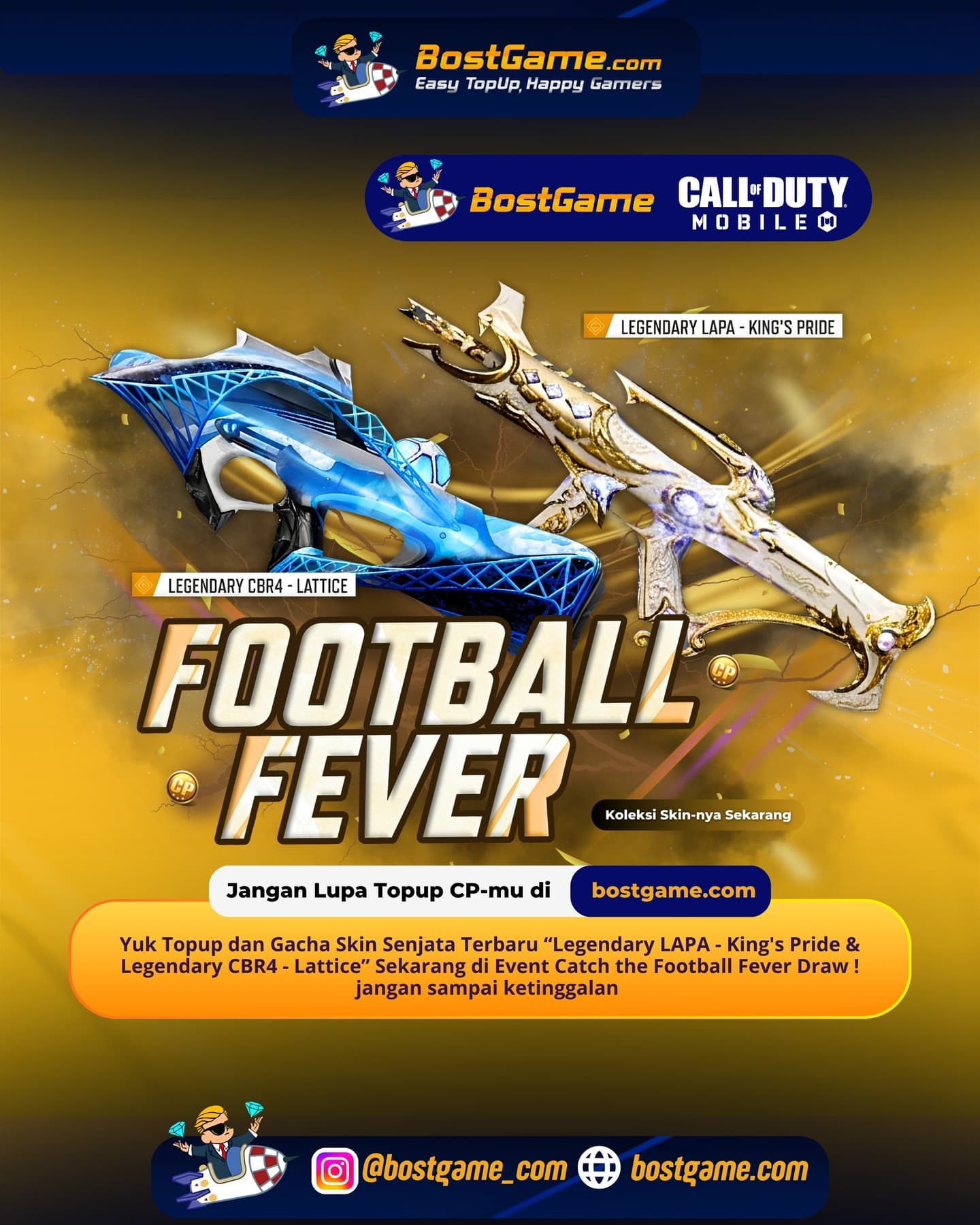 Call Of Duty Mobile : Event Catch the Football Fever Draw Telah Hadir Guyss ⚽✨