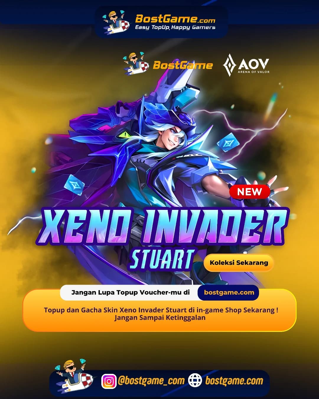AOV : Skin Baru Xeno Invader Stuart RESMI TURUN KE MEDAN TEMPUR!