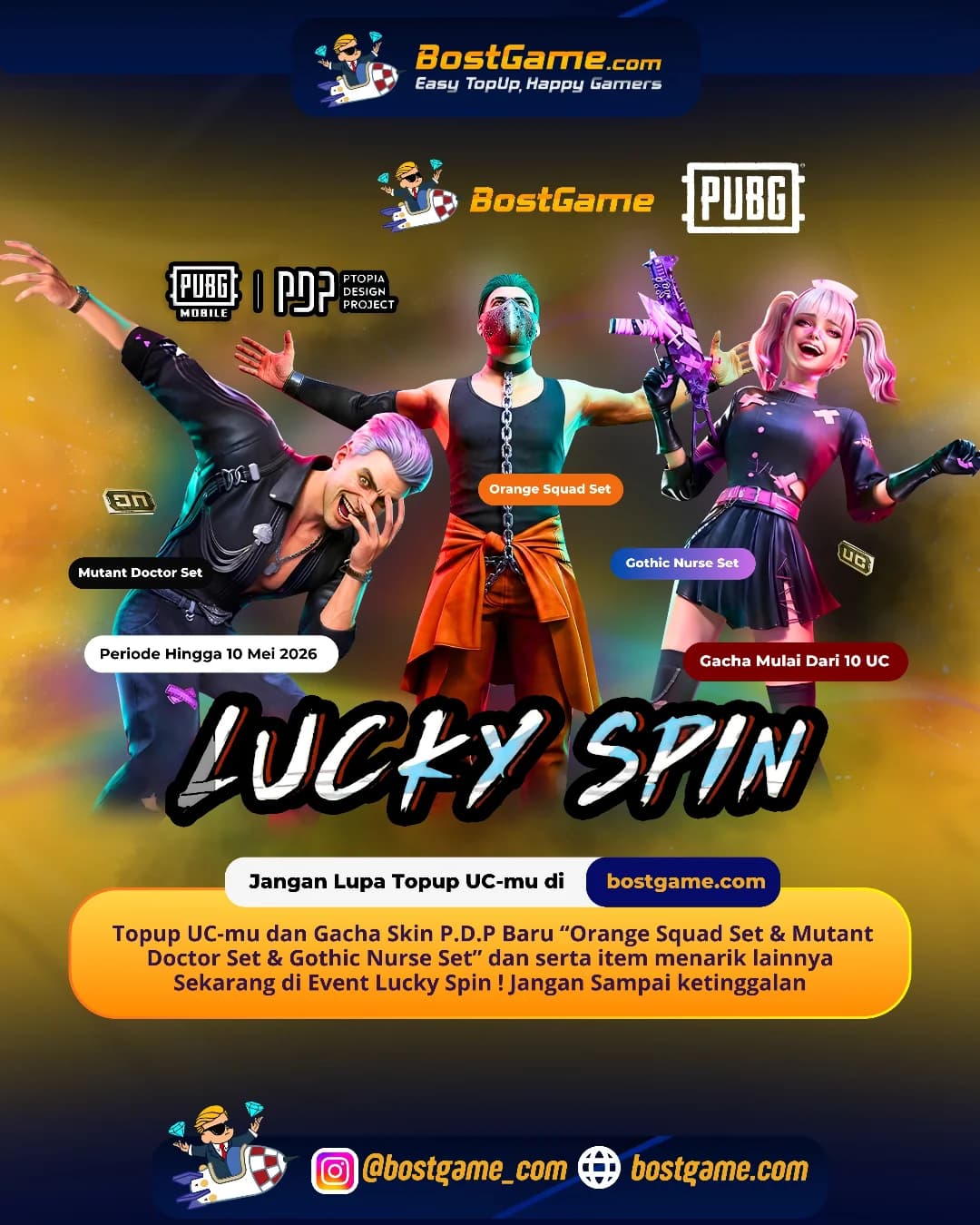 PUBG Mobile : Sobat PUBG siap hoki? Di PUBG Mobile sekarang hadir Skin P.D.P & item keren lainnya