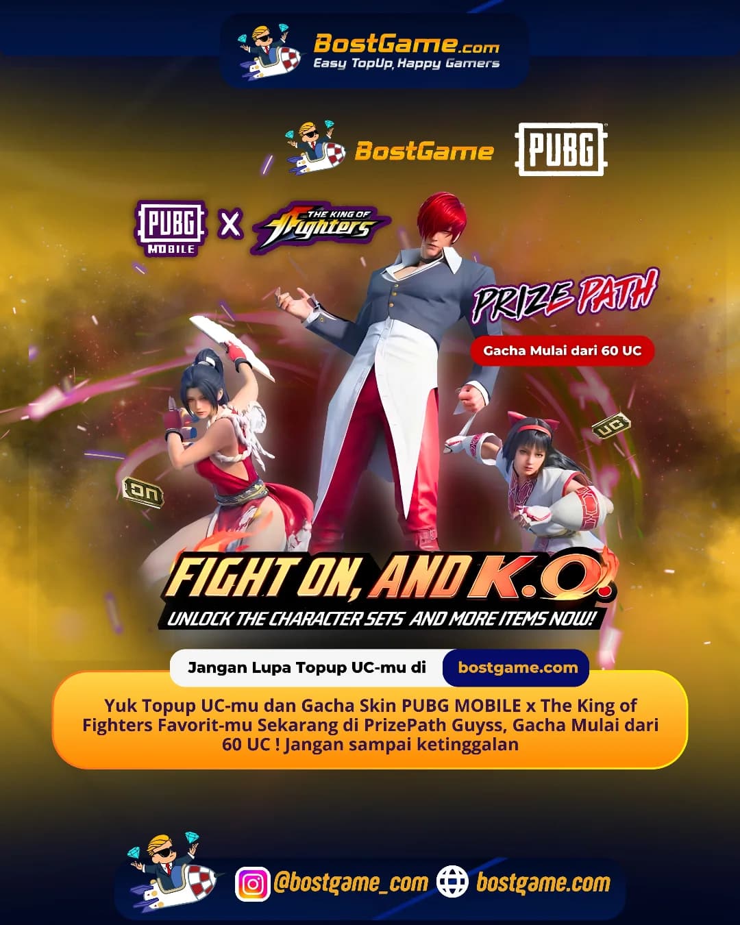 PUBG Mobile : PRIZE PATH PUBG MOBILE × THE KING OF FIGHTERS RESMI HADIR!