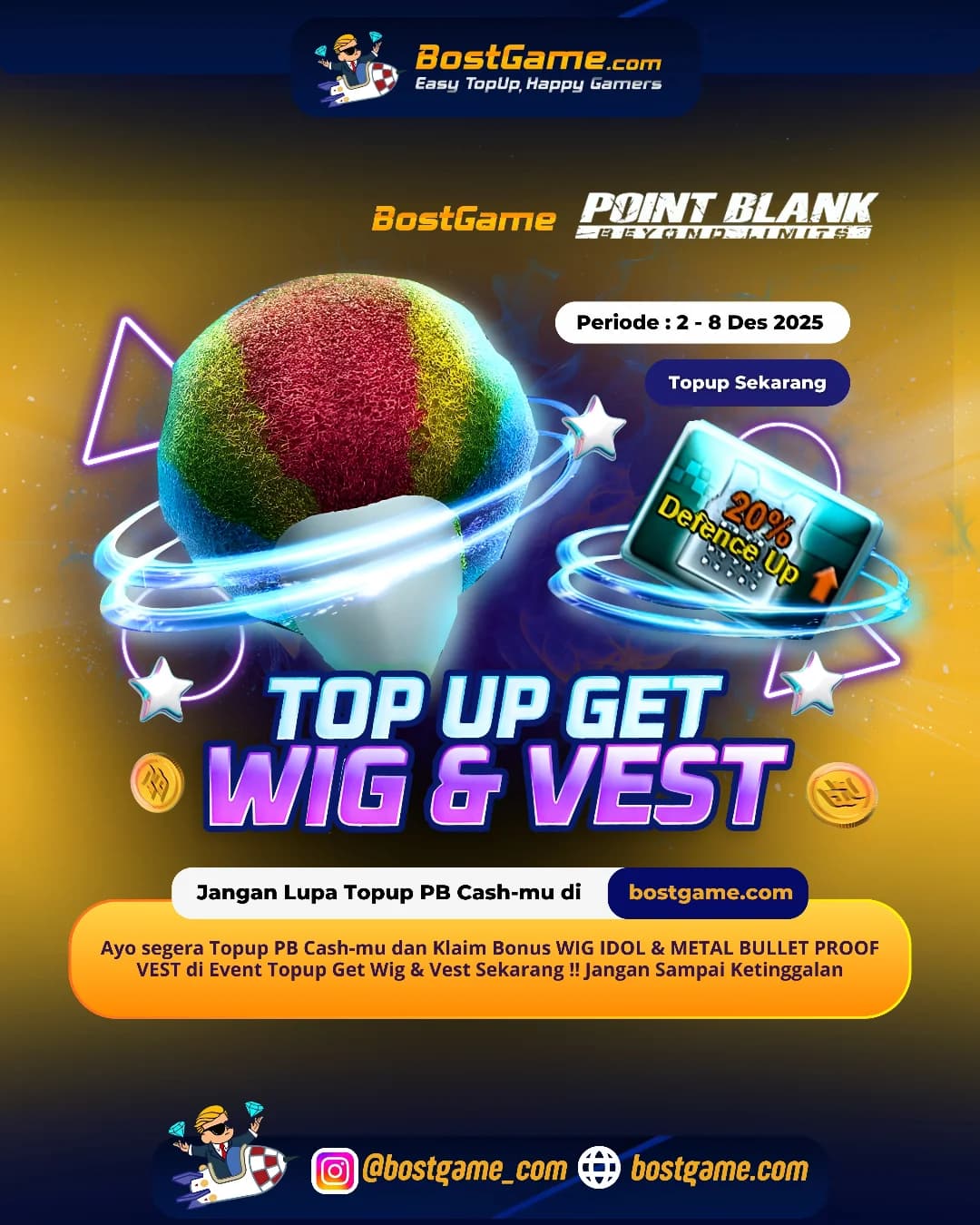 Point Blank : Event Topup Get Wig & Vest resmi hadir nih! Periode 2 β 8 Des 2025
