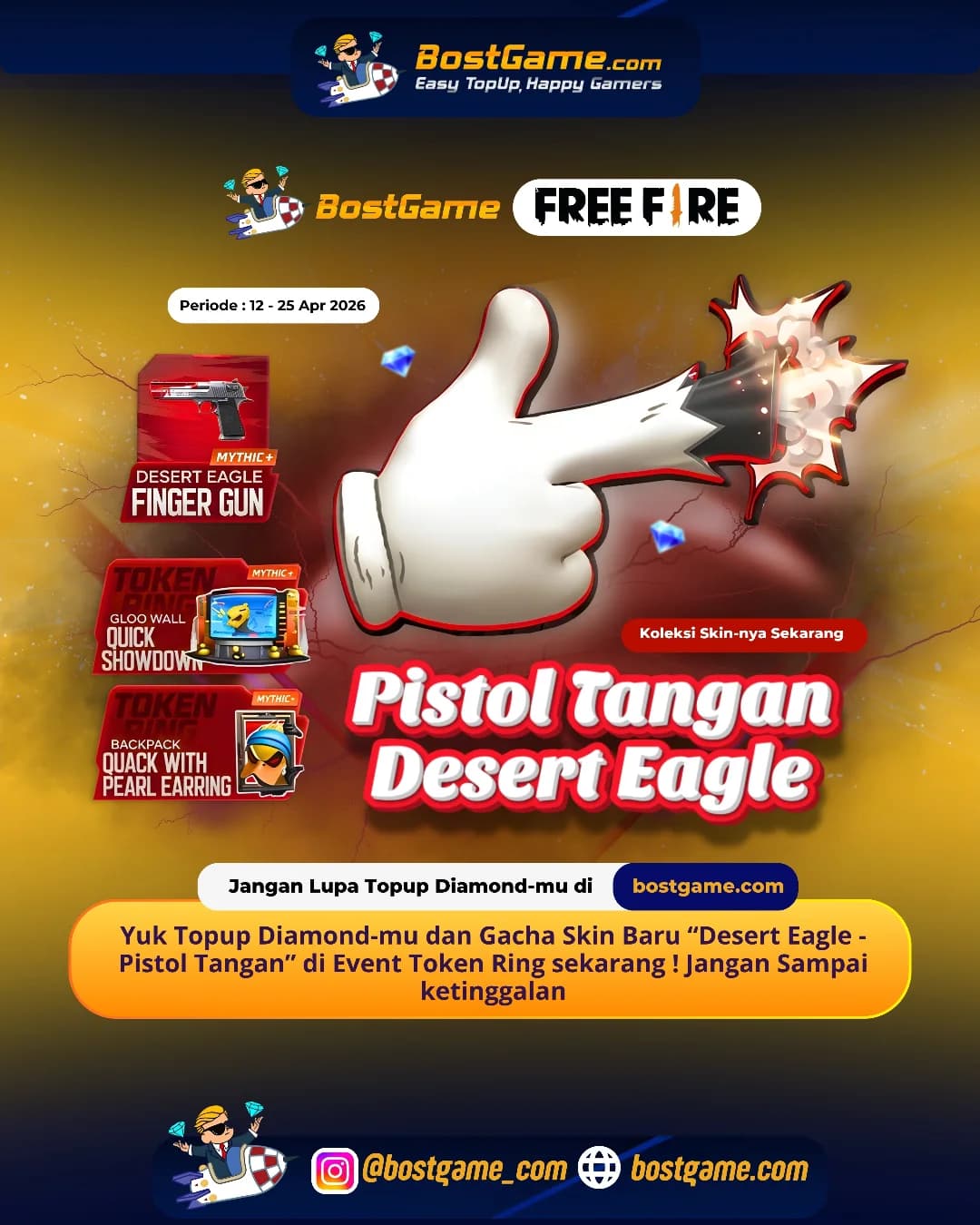 Free Fire : Skin Senjata Baru RESMI HADIR! Periode Event 12 – 25 April 2026