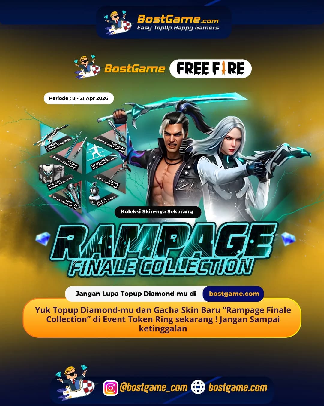 Free Fire : Skin Baru RESMI HADIR! 8 – 21 April 2026