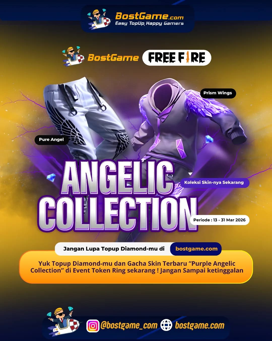 Free Fire : Skin Baru “Purple Angelic Collection” resmi hadir!