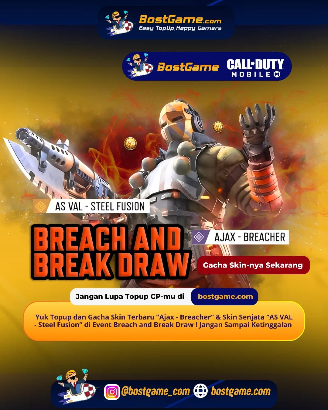 Call Of Duty Mobile : Event Breach and Break Draw resmi mendarat, Guyss!
