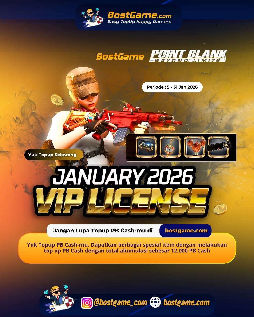Point Blank : VIP LICENSE JANUARI 2026 SUDAH HADIR! Periode 5 β 31 Januari 2026