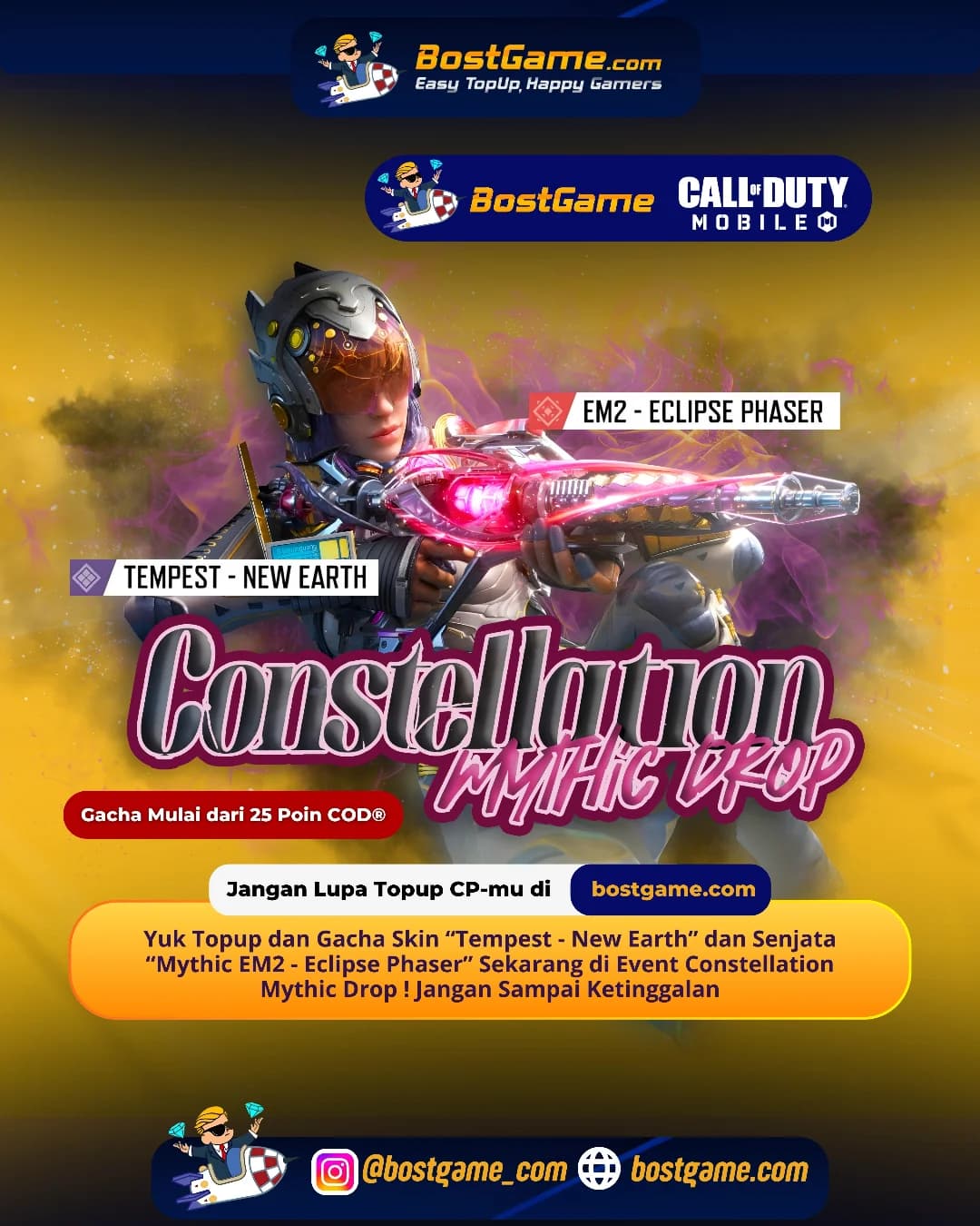Call Of Duty Mobile : Event Constellation Mythic Drop akhirnya mendarat di CODM, guyss!