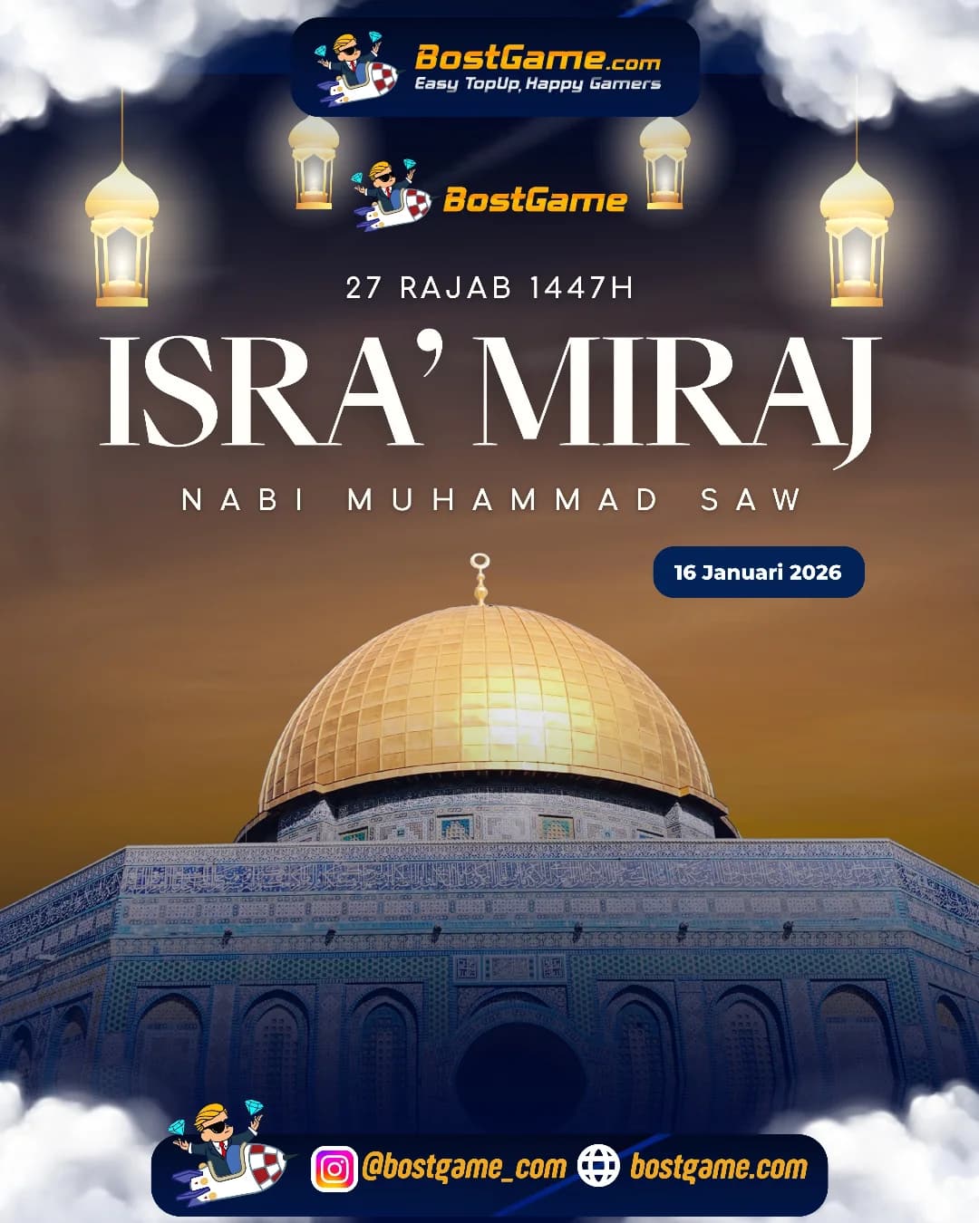 Isra’ Mi’raj 27 Rajab 1447 H | 16 Januari 2026