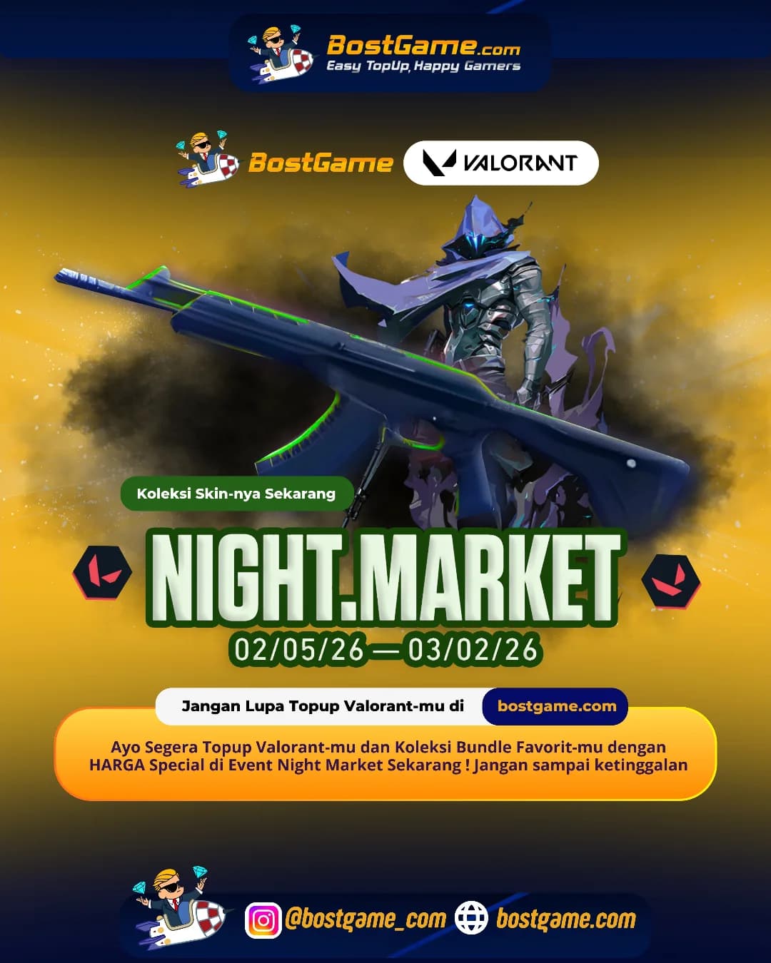 VALORANT : EVENT NIGHT MARKET IS BACK! 5 February - 2 Maret 2026