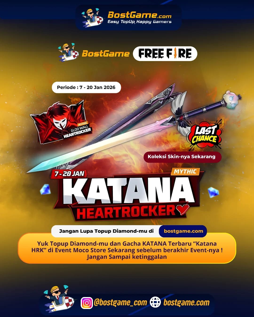 Free Fire : HARI TERAKHIR! Event “KATANA HRK”!