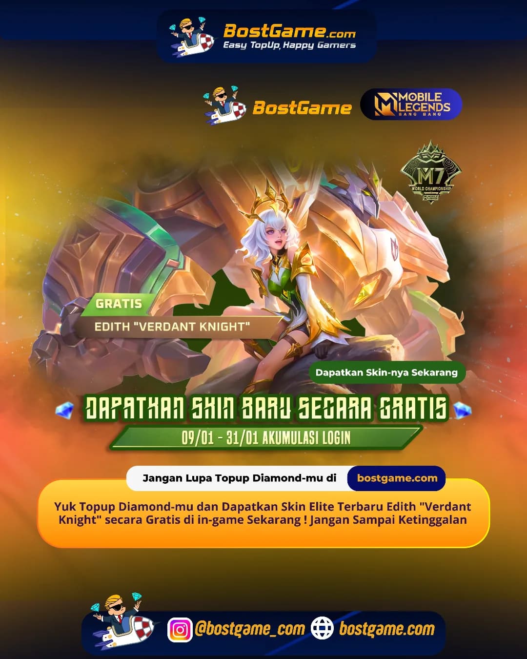 Mobile Legends Bang Bang : Skin Elite Terbaru Edith “Verdant Knight” resmi HADIR, guyss!