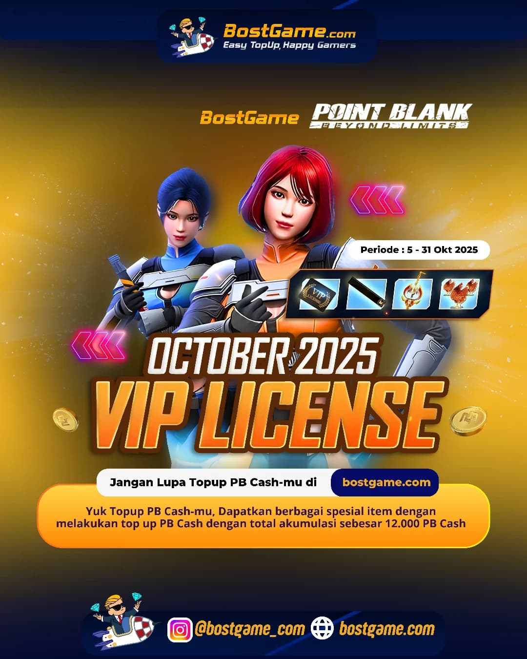 Point Blank : VIP LICENSE OKTOBER 2025 SUDAH HADIR! 5 โ 31 Oktober 2025