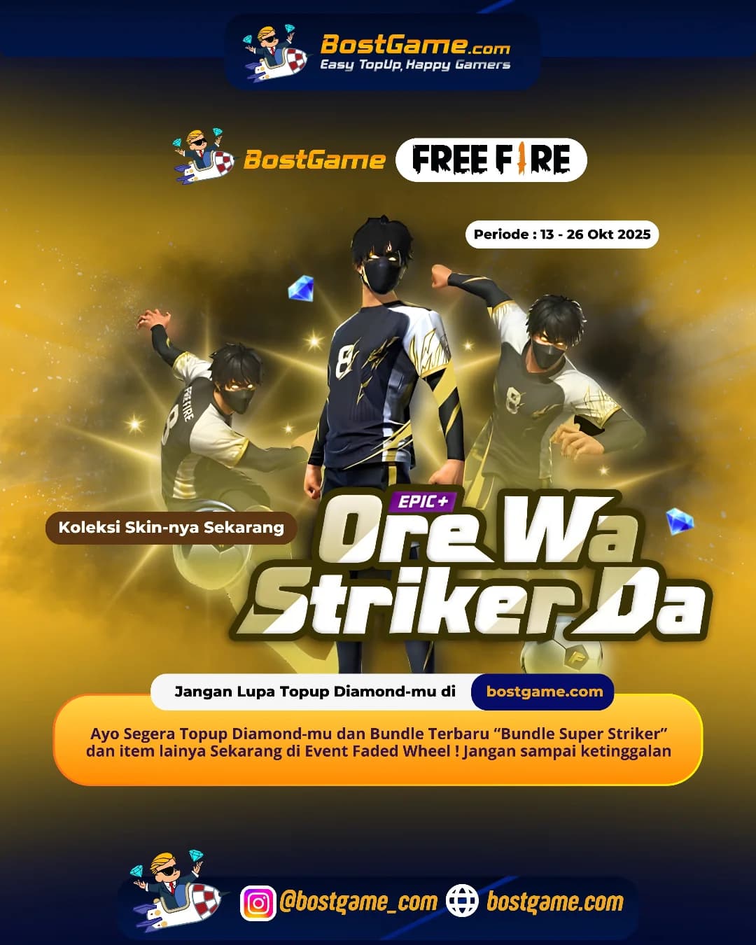Free Fire : Bundle terbaru “Super Striker” udah landing di Land of Bermuda!